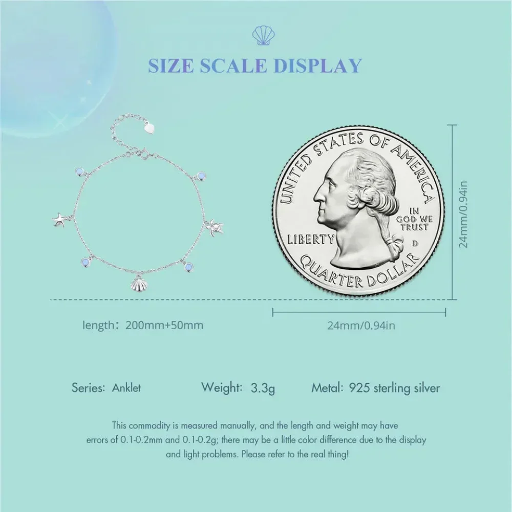 The Tropical Opal Sea Star & Shell Anklet - Image 3