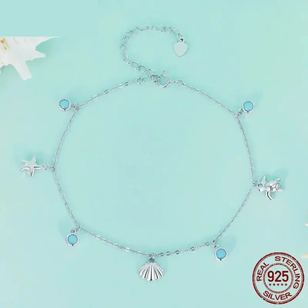 The Tropical Opal Sea Star & Shell Anklet - Image 4