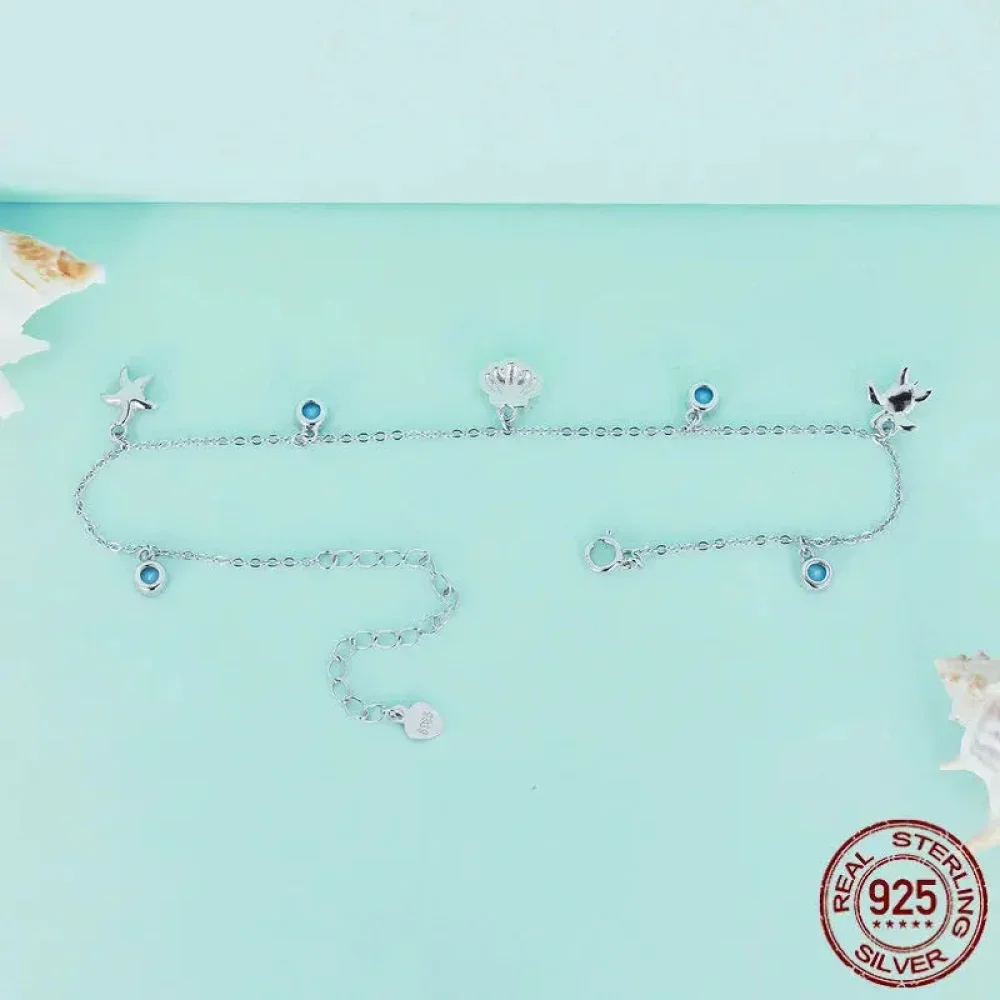 The Tropical Opal Sea Star & Shell Anklet - Image 5