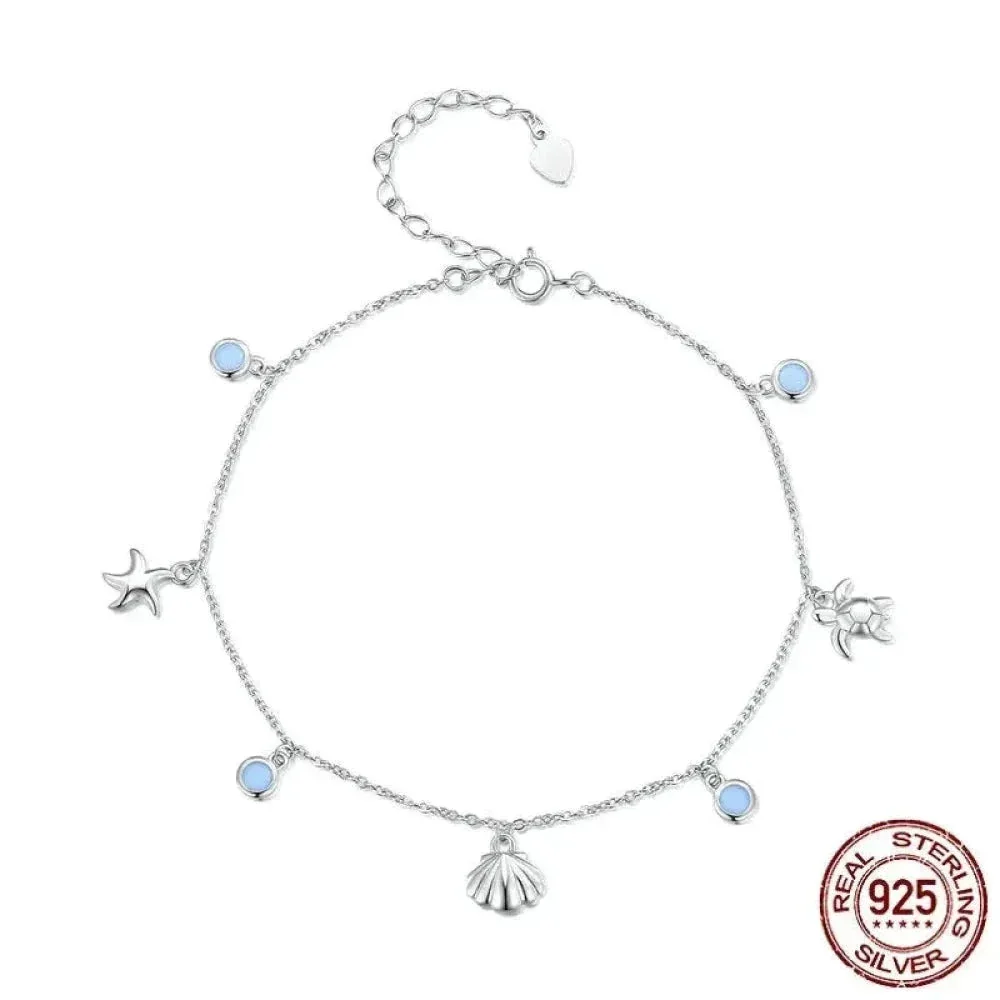 The Tropical Opal Sea Star & Shell Anklet - Image 8
