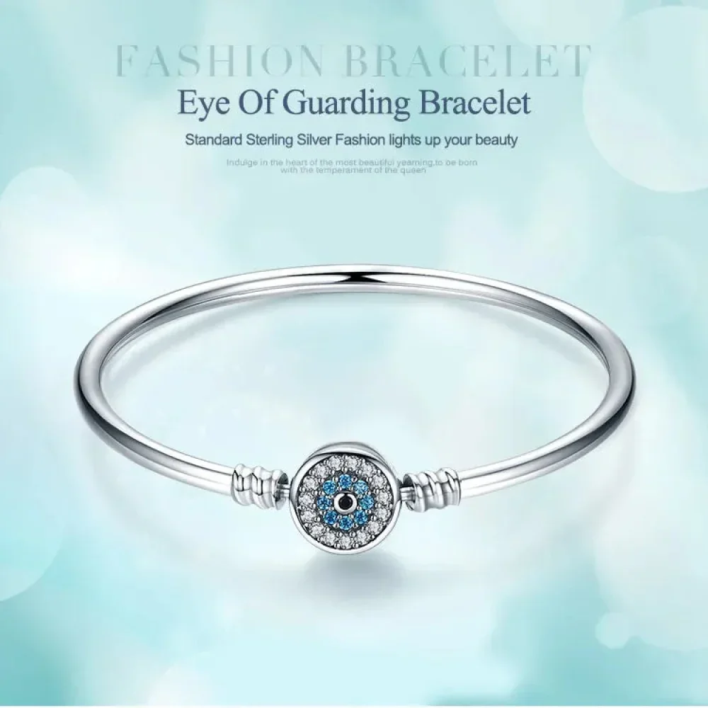 Sterling Silver Snake Chain Bangle Bracelet with CZ Pavé - Image 33