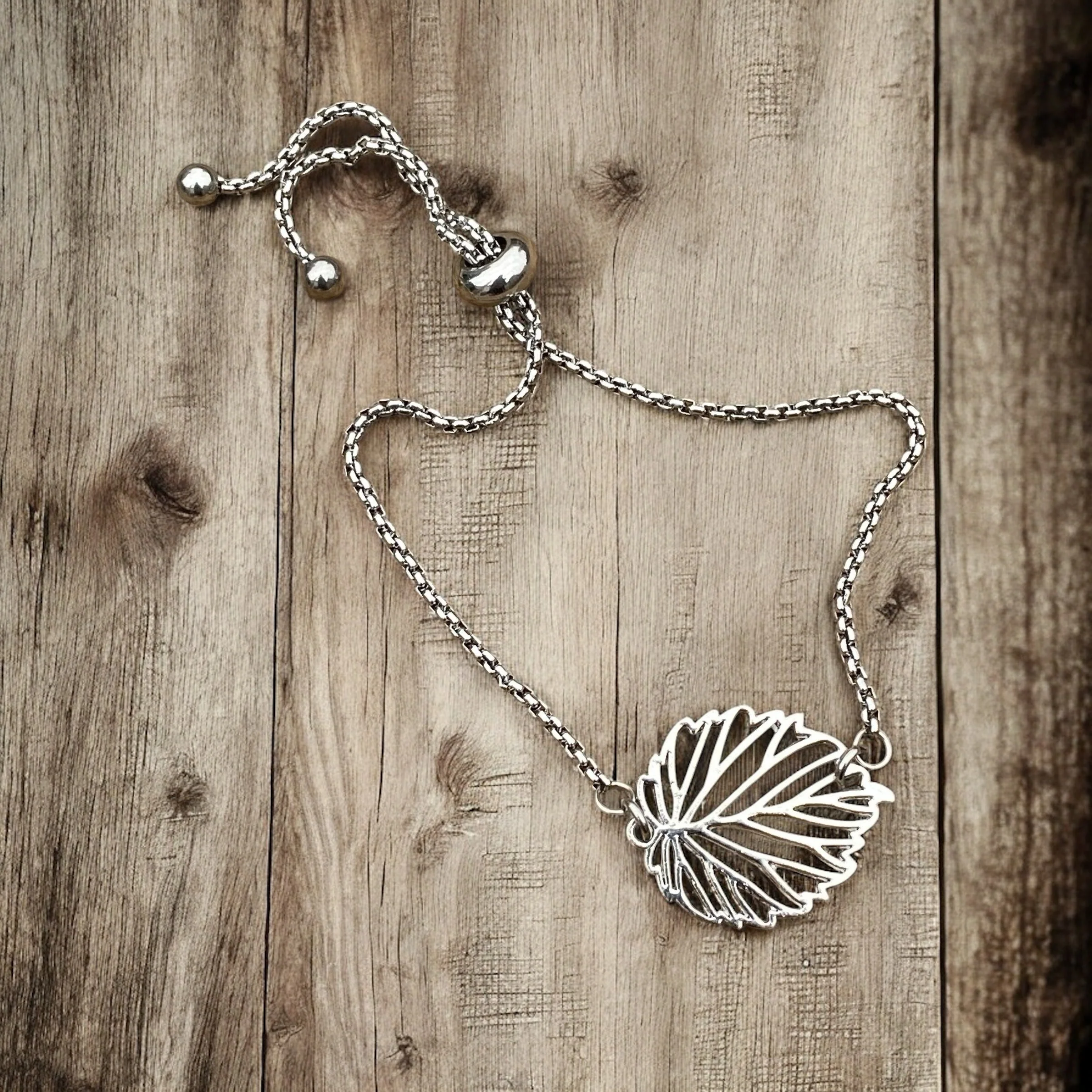 Adjustable Bracelet - Simple Leaf - Image 6