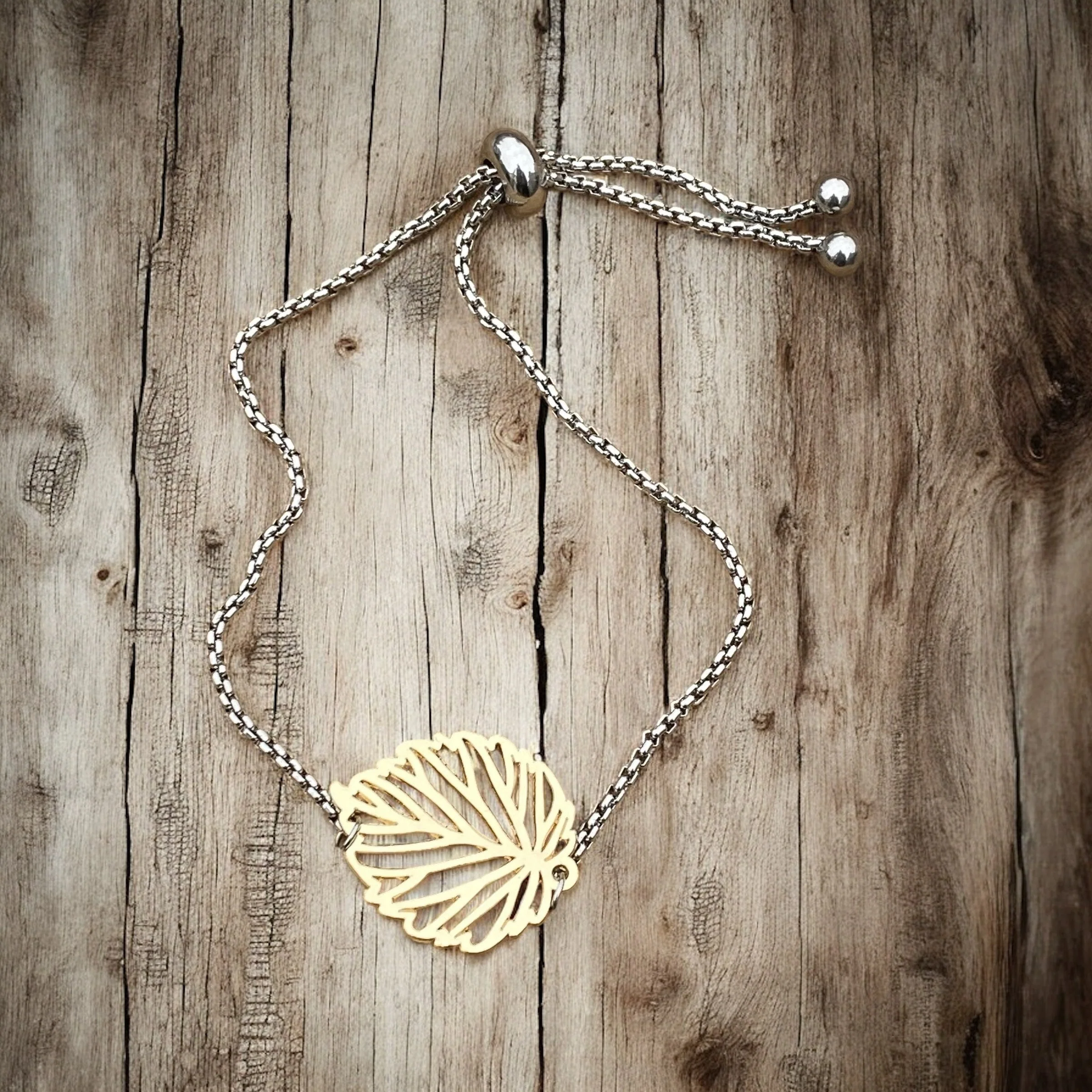 Adjustable Bracelet - Simple Leaf - Image 8
