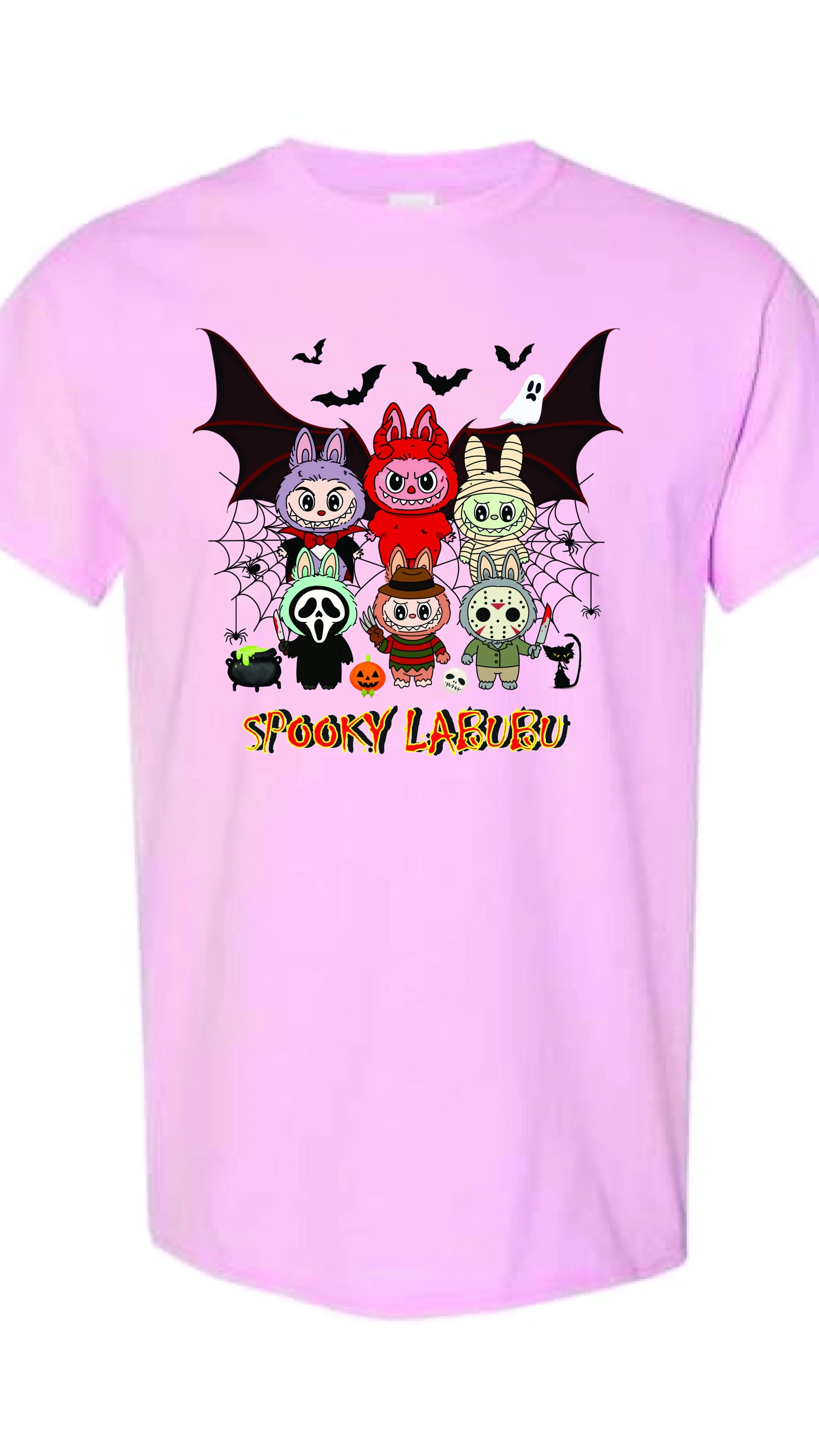 [Adult size] Halloween Labubu Graphic Tee: Kawaii Spooky 100% Cotton Unisex Shirt - Image 5