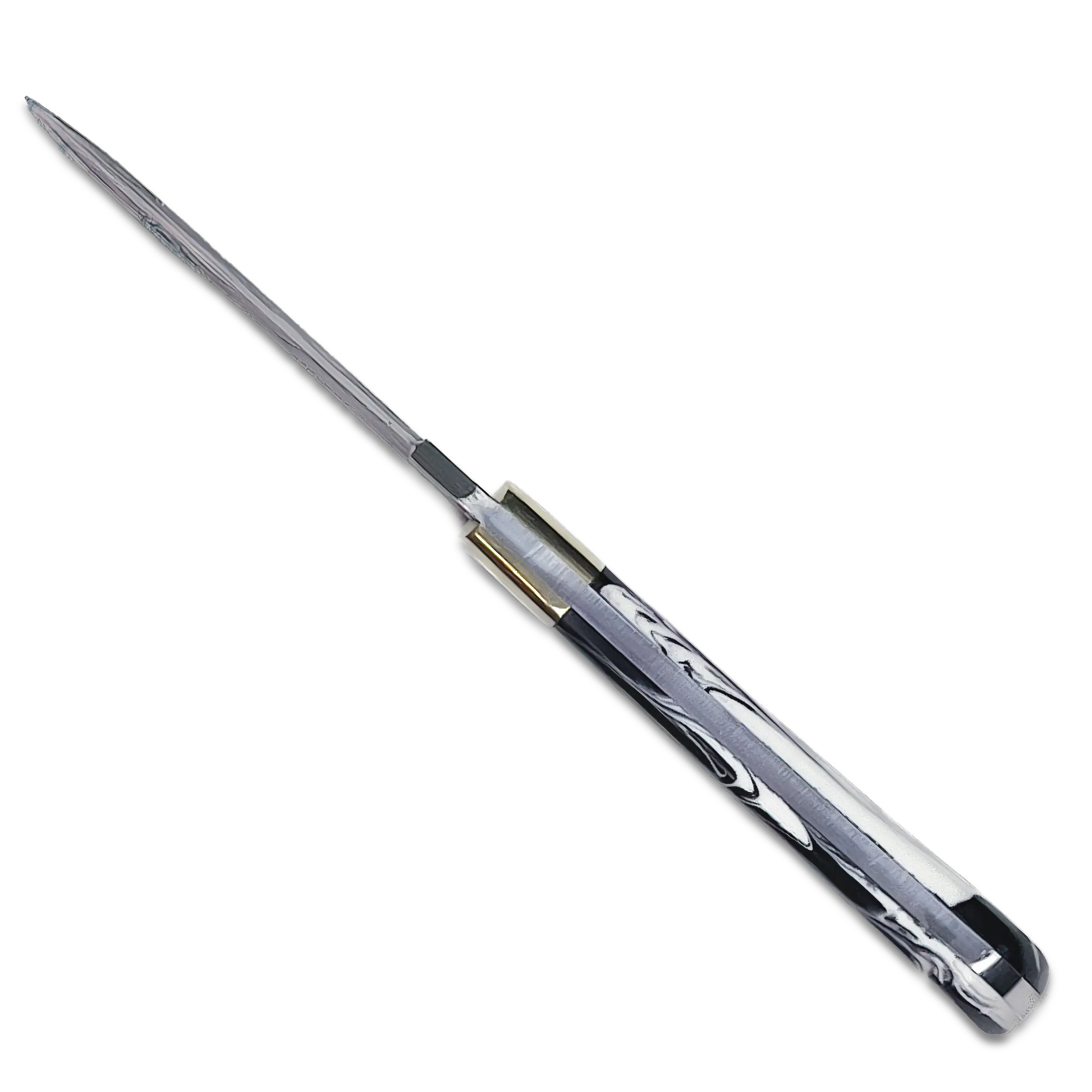 AKARI Skinner Black Knife 3.5 inch with Original Leather Sheath - Image 4