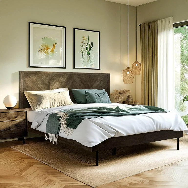 Alander Deluxe Wood Platform Bed Frame - Image 11