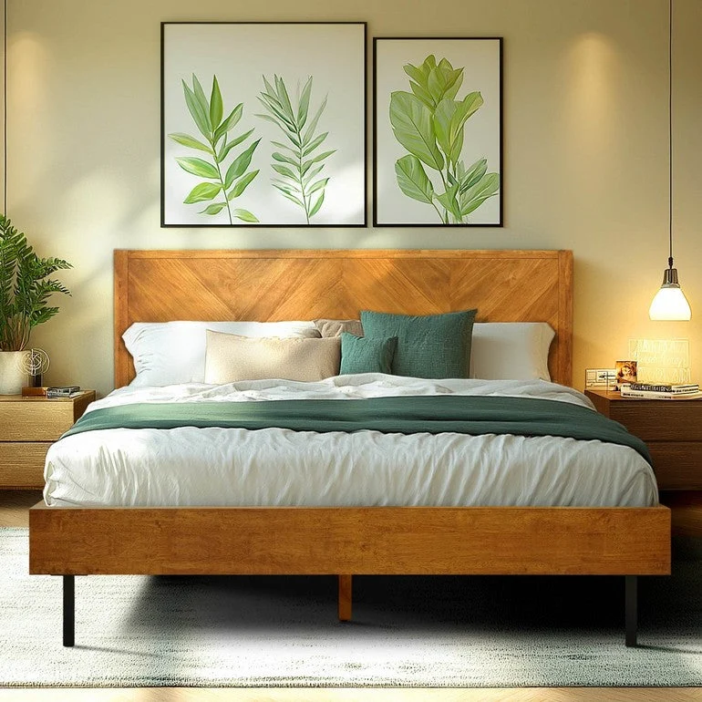 Alander Deluxe Wood Platform Bed Frame - Image 12