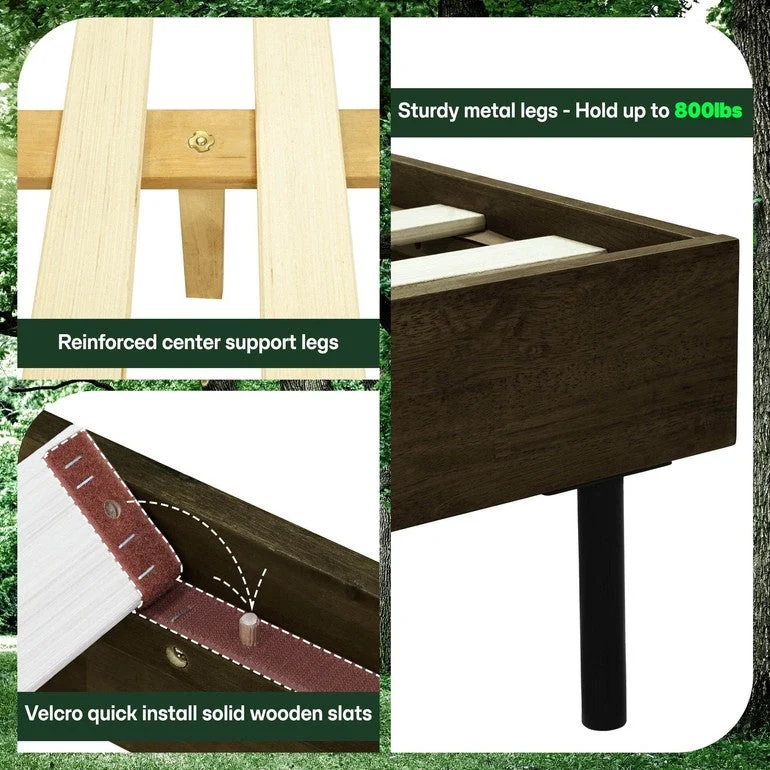 Alander Deluxe Wood Platform Bed Frame - Image 6