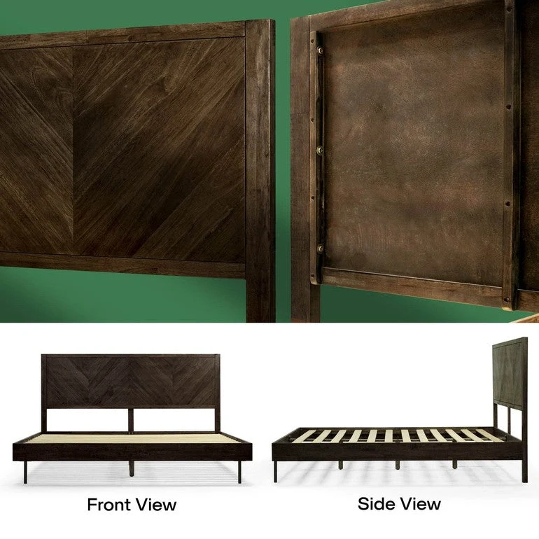 Alander Deluxe Wood Platform Bed Frame - Image 7