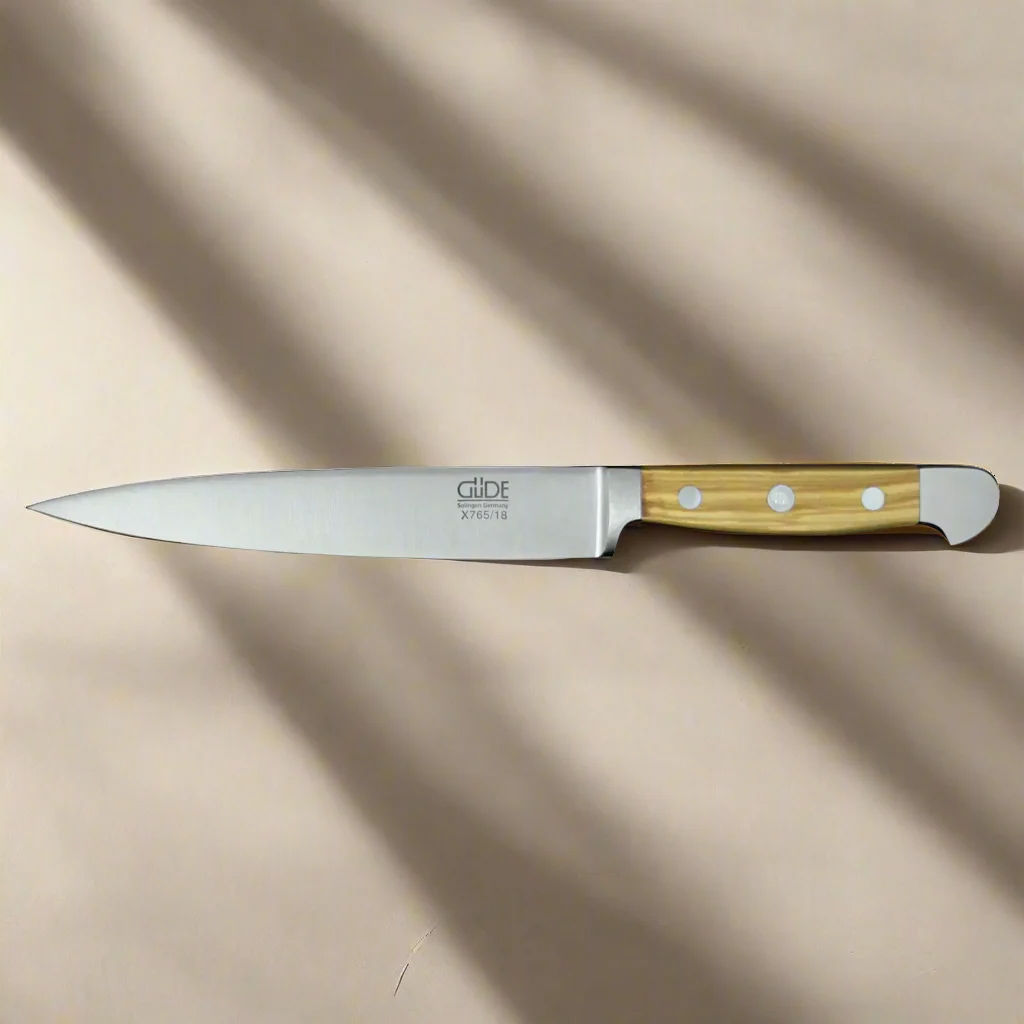 ALPHA OLIVE | Fillet Knife 18 cm (Flexible) | Forged Steel / Olive wood handle - Image 3