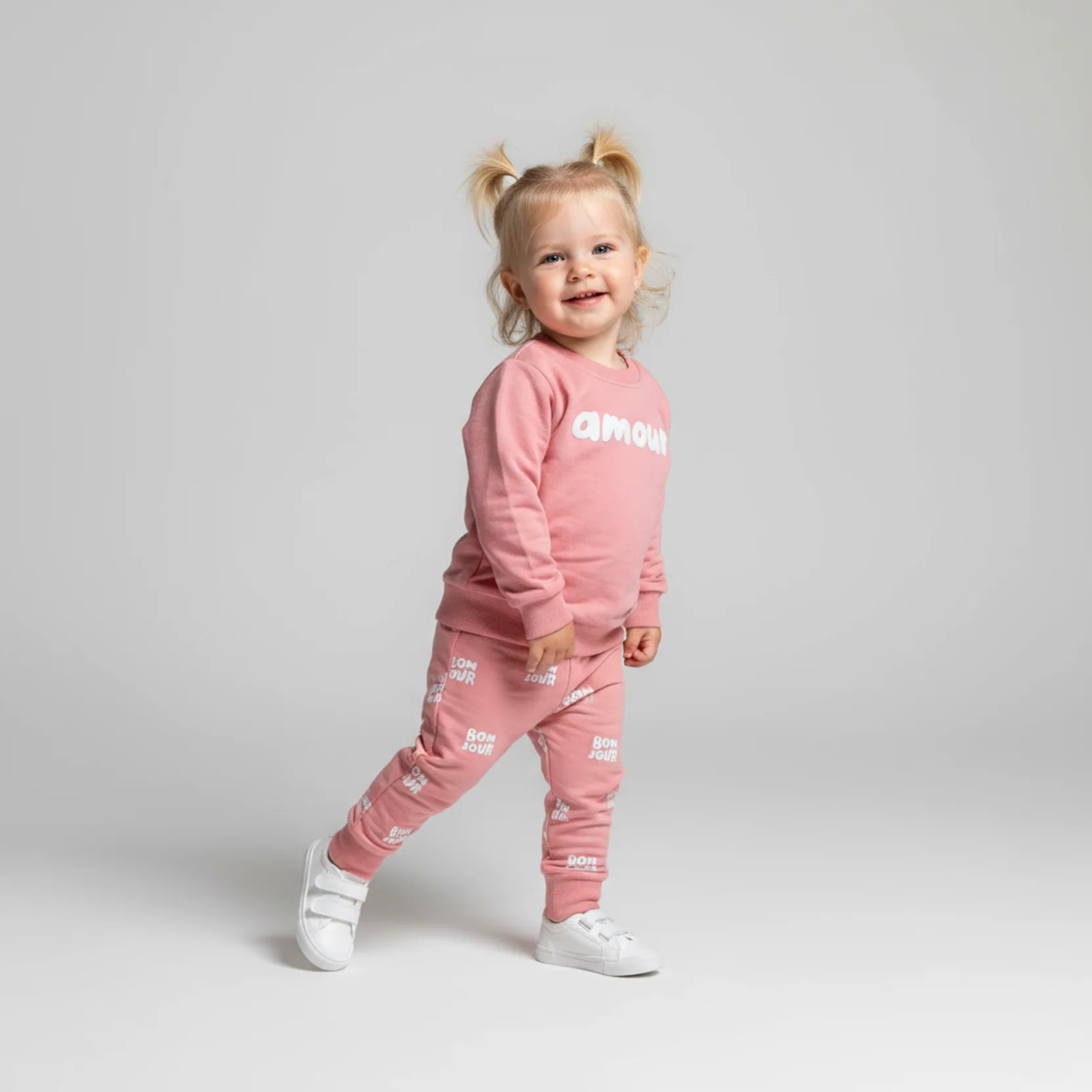 Amour Girls Cotton Joggers Set - Image 2