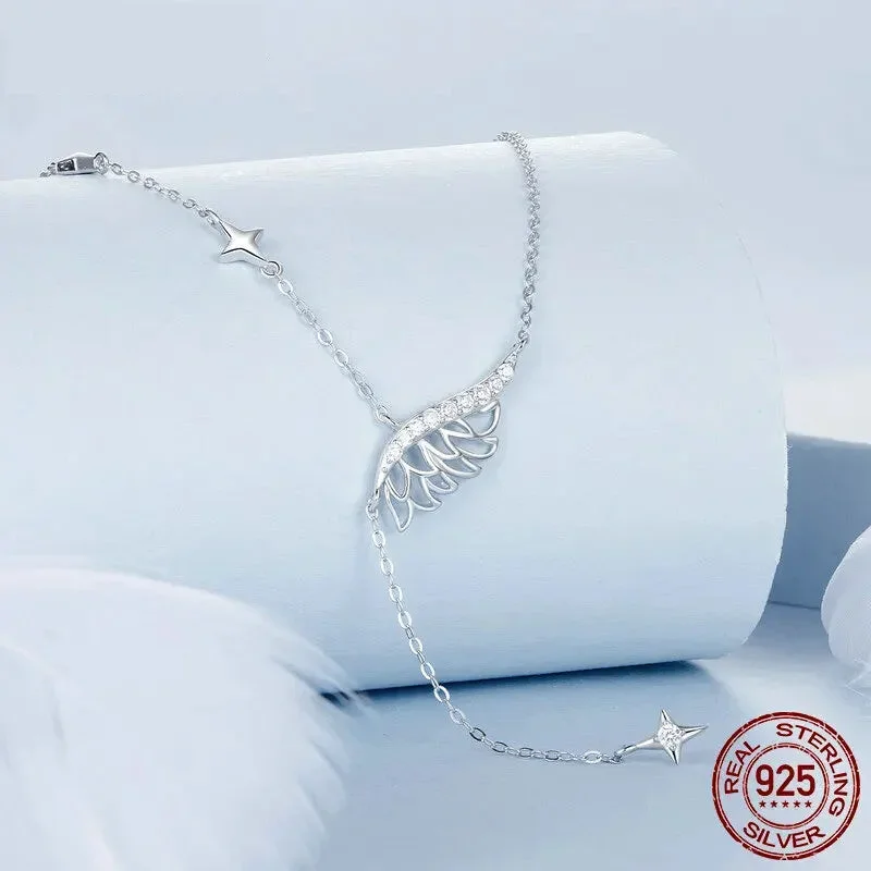 Angelic Elegance: Sterling Silver Angel Wing Necklace - Image 5