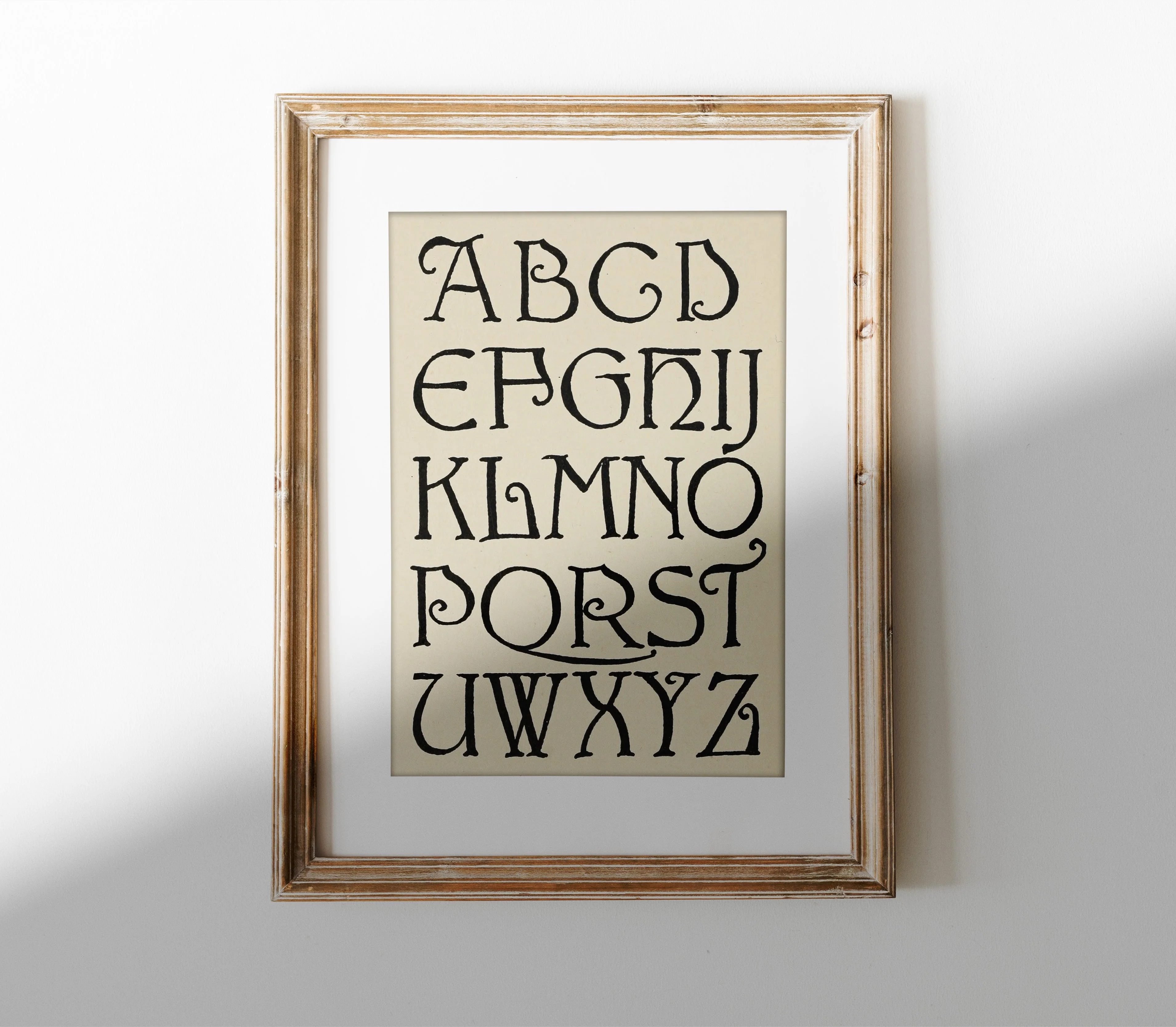 Antique Alphabet Art Print SK0154 - Image 4