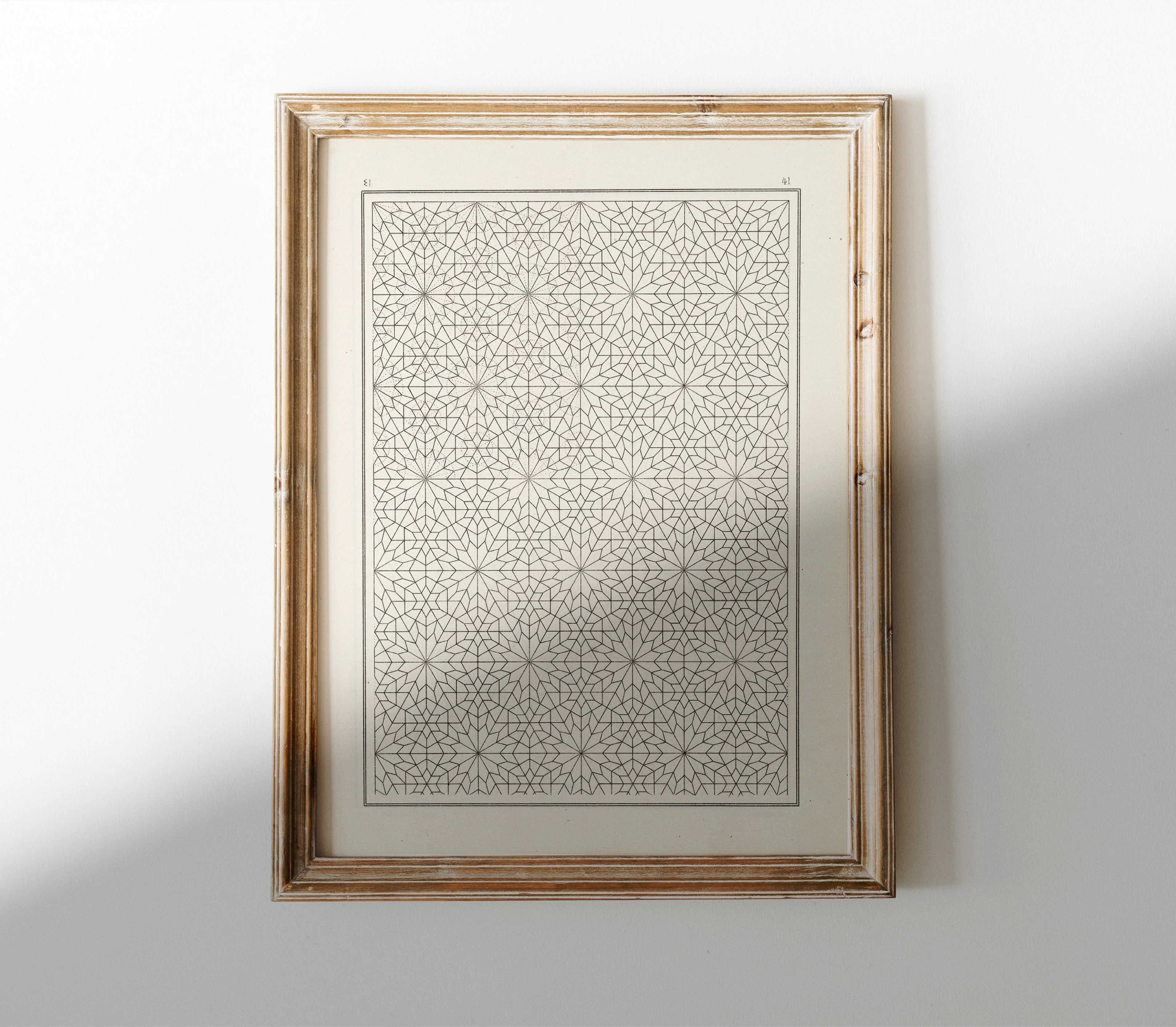 Antique Geometric Pattern Art Print SK0155 - Image 2