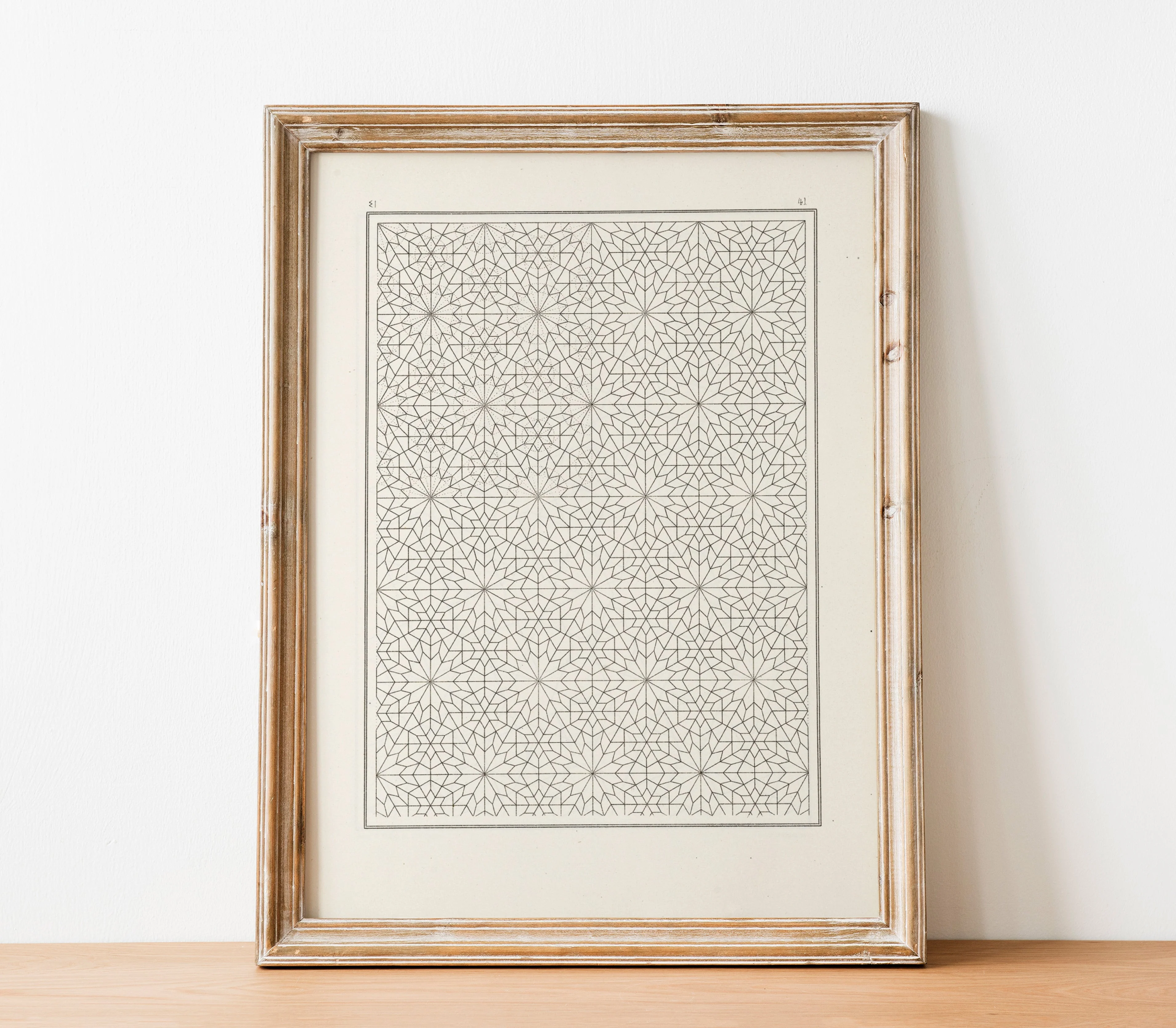 Antique Geometric Pattern Art Print SK0155 - Image 3