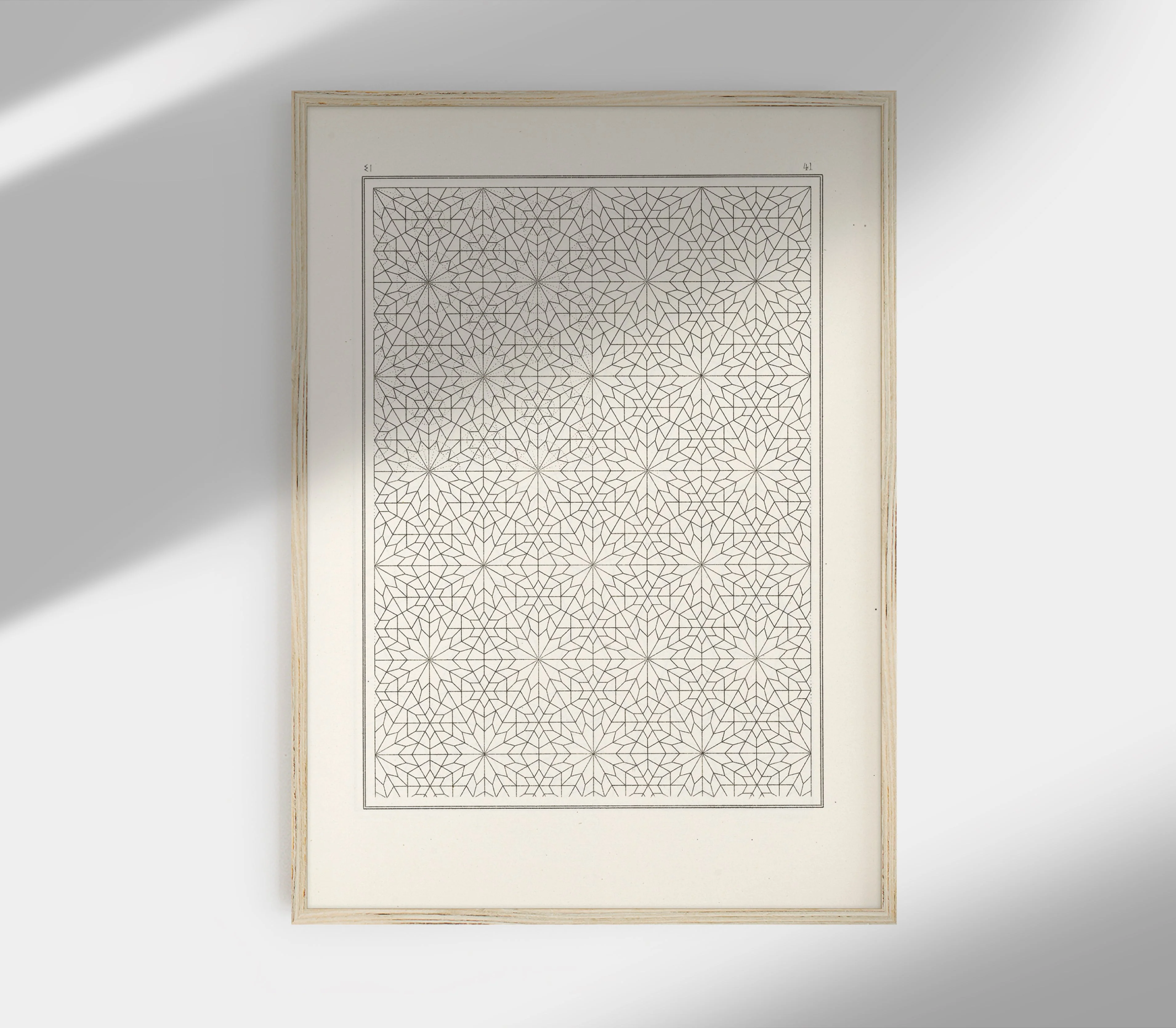 Antique Geometric Pattern Art Print SK0155 - Image 4