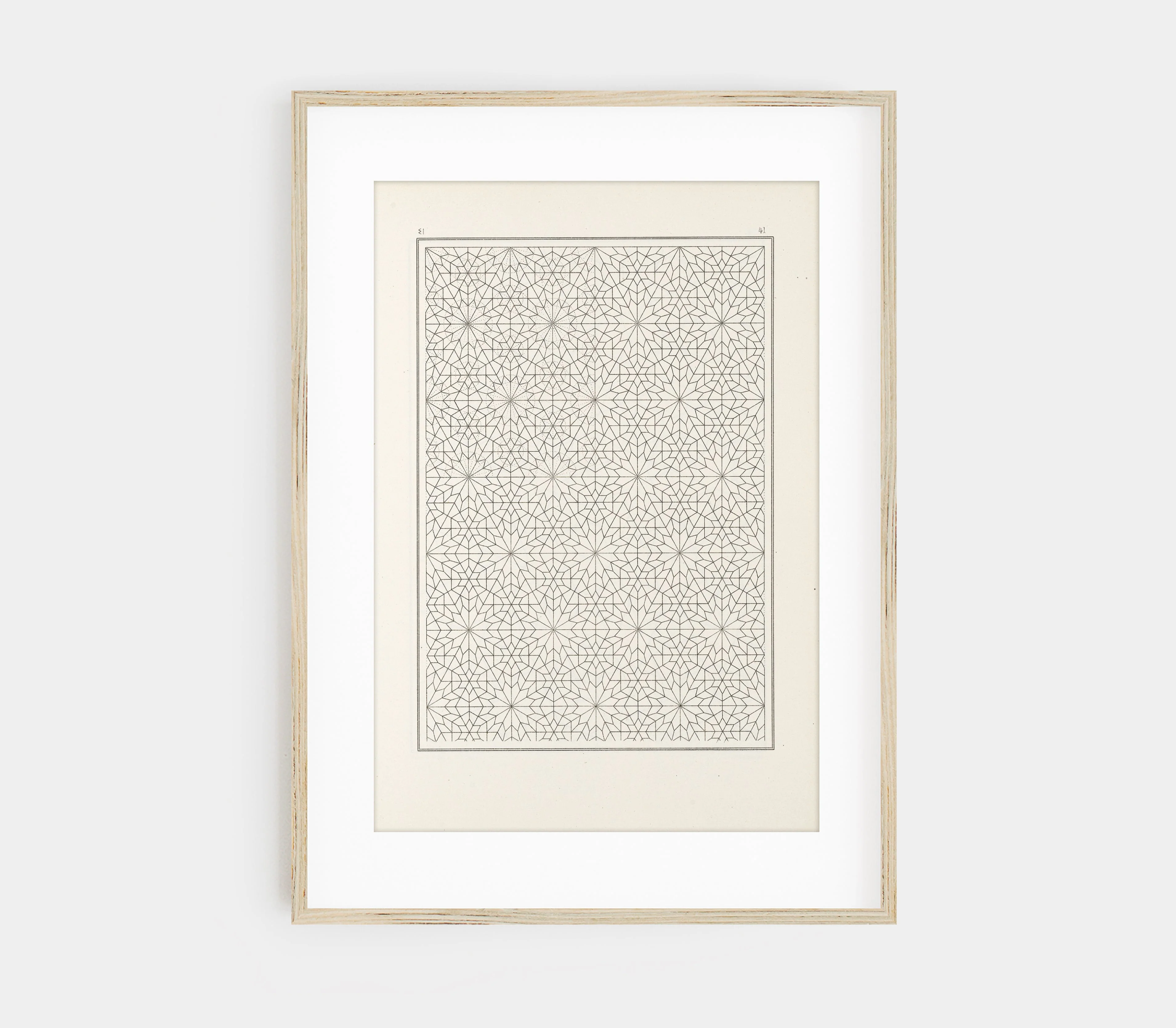 Antique Geometric Pattern Art Print SK0155 - Image 5