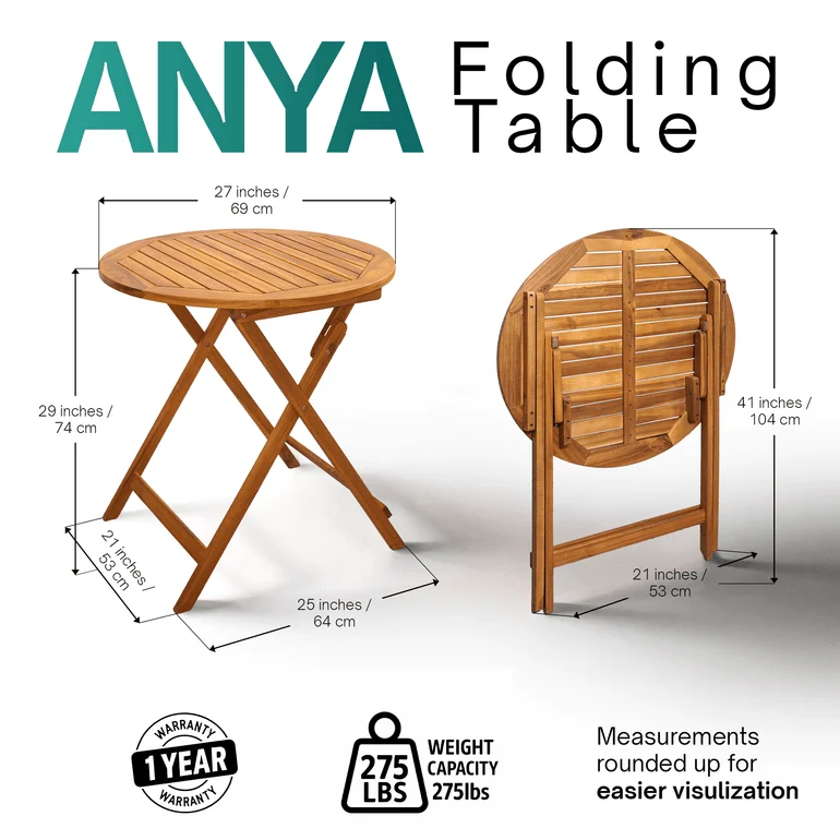 Anya Outdoor Folding Table - Image 2