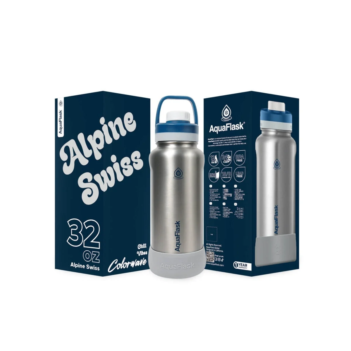 Aqua Flask Colorwave 32oz – Stainless Steel, Vacuum Insulated, Hot & Cold, Leak Proof, Travel & Office Bottle - Image 11