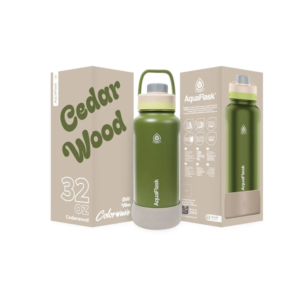 Aqua Flask Colorwave 32oz – Stainless Steel, Vacuum Insulated, Hot & Cold, Leak Proof, Travel & Office Bottle - Image 15