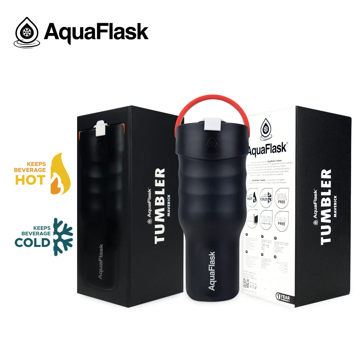 Aqua Flask Tumbler – Vacuum Insulated Stainless Steel Travel Cup 887ml (30 oz) - Image 24