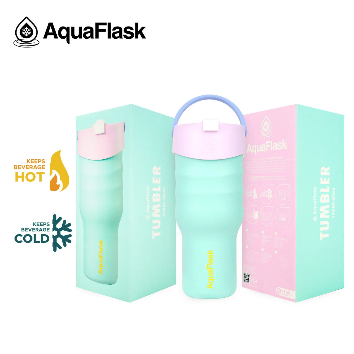 Aqua Flask Tumbler – Vacuum Insulated Stainless Steel Travel Cup 887ml (30 oz) - Image 44