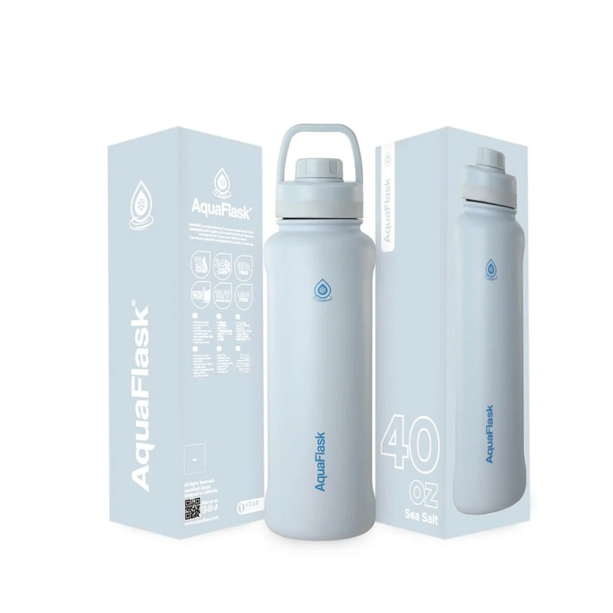 AquaFlask 1080ml (40oz) Stainless Steel Water Bottle with Sports Lid – Hot & Cold, Leakproof, BPA-Free - Image 31