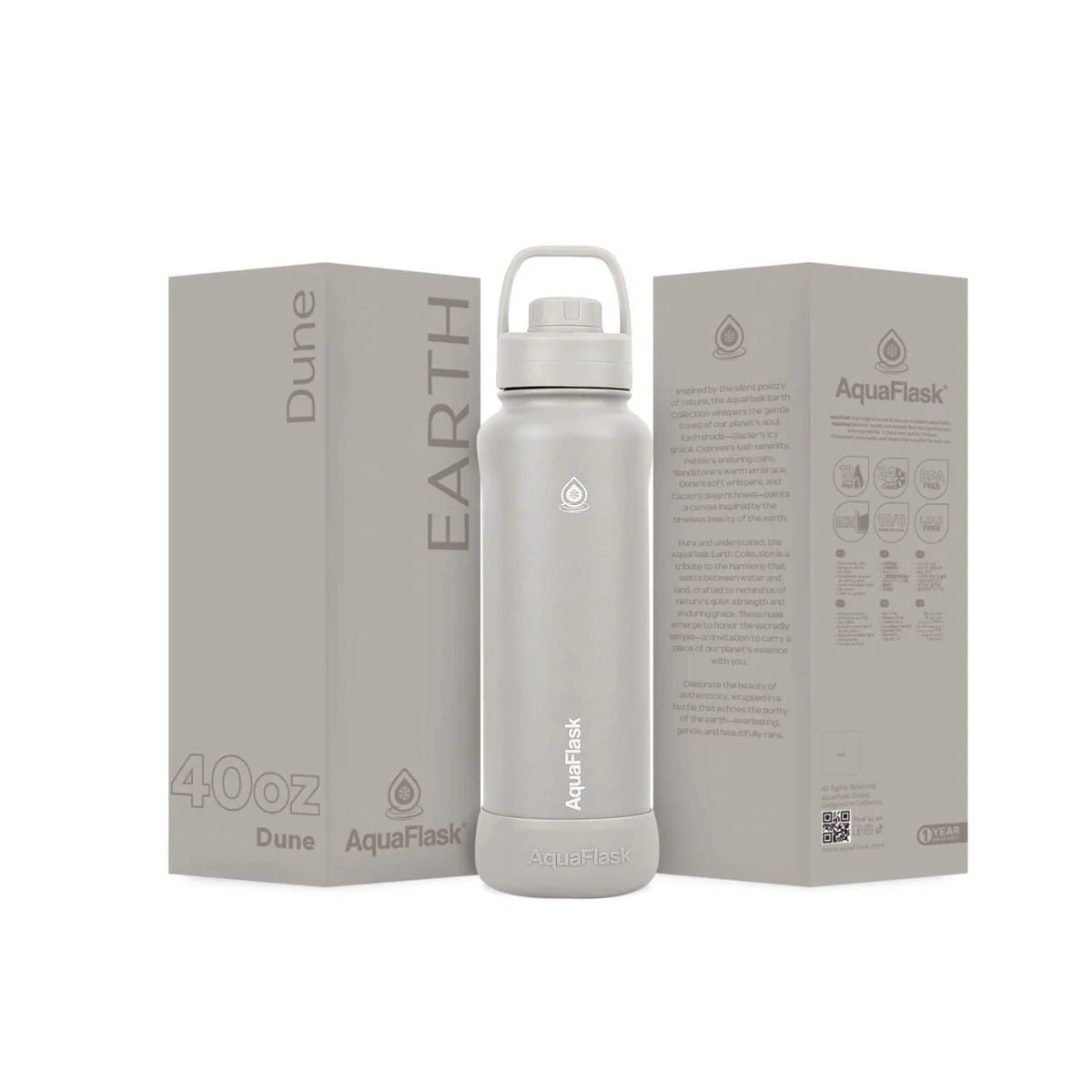 AquaFlask Earth Collection 40oz Insulated Stainless Steel Water Bottle – Hot & Cold, Leak-Proof, Reusable - Image 9