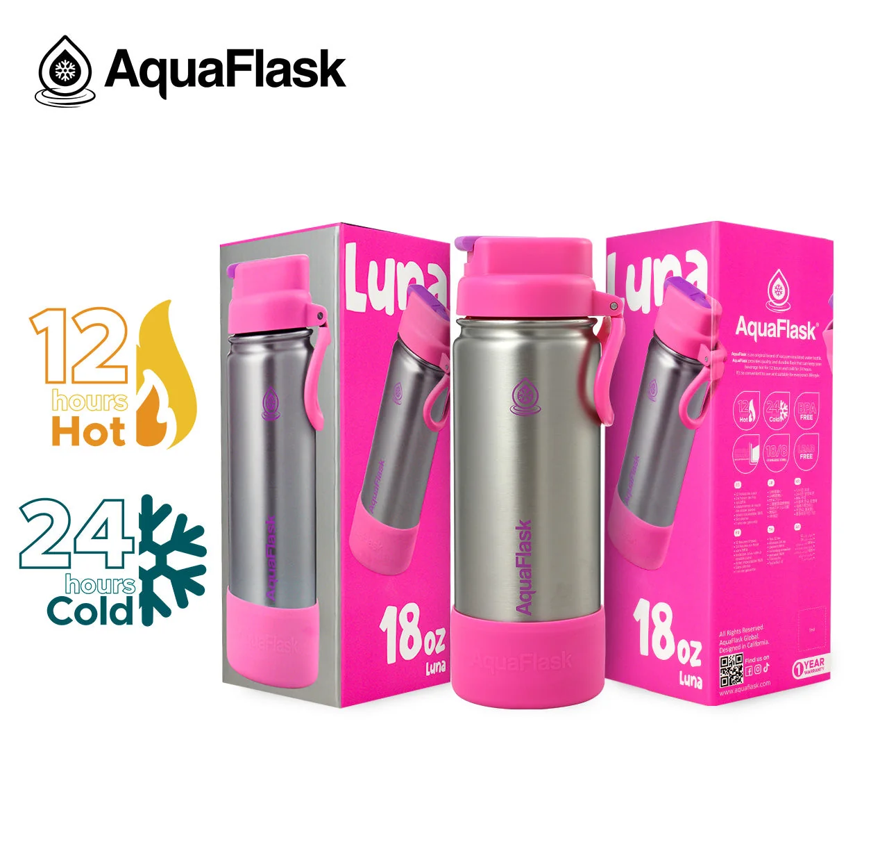 AquaFlask Kids FlipSip 532mL (18oz) Water Bottles - Image 13