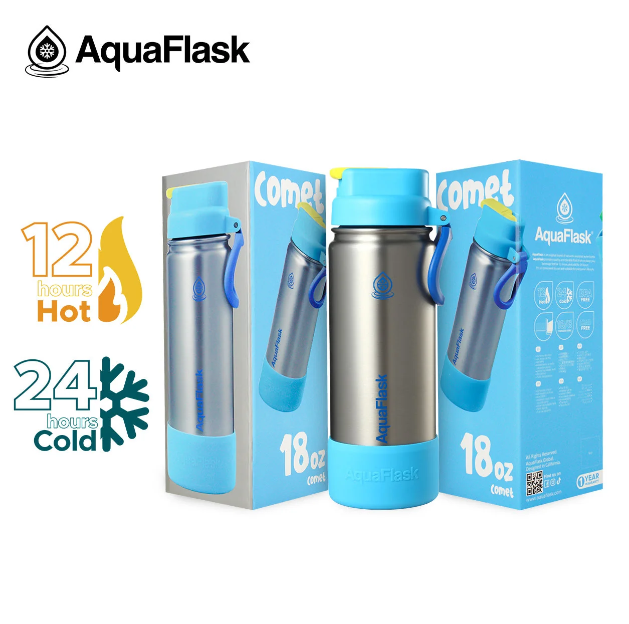 AquaFlask Kids FlipSip 532mL (18oz) Water Bottles - Image 21