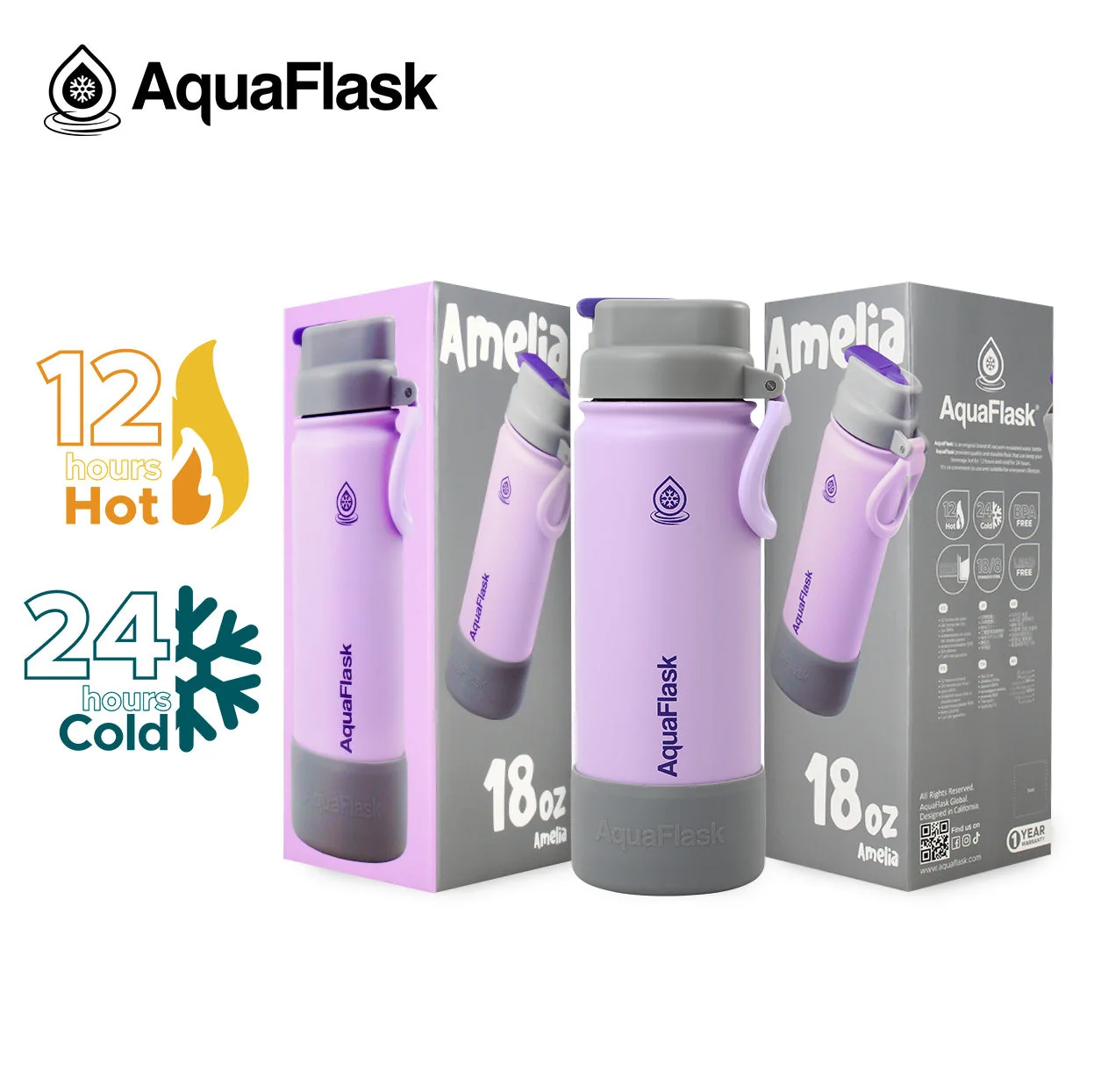 AquaFlask Kids FlipSip 532mL (18oz) Water Bottles - Image 29