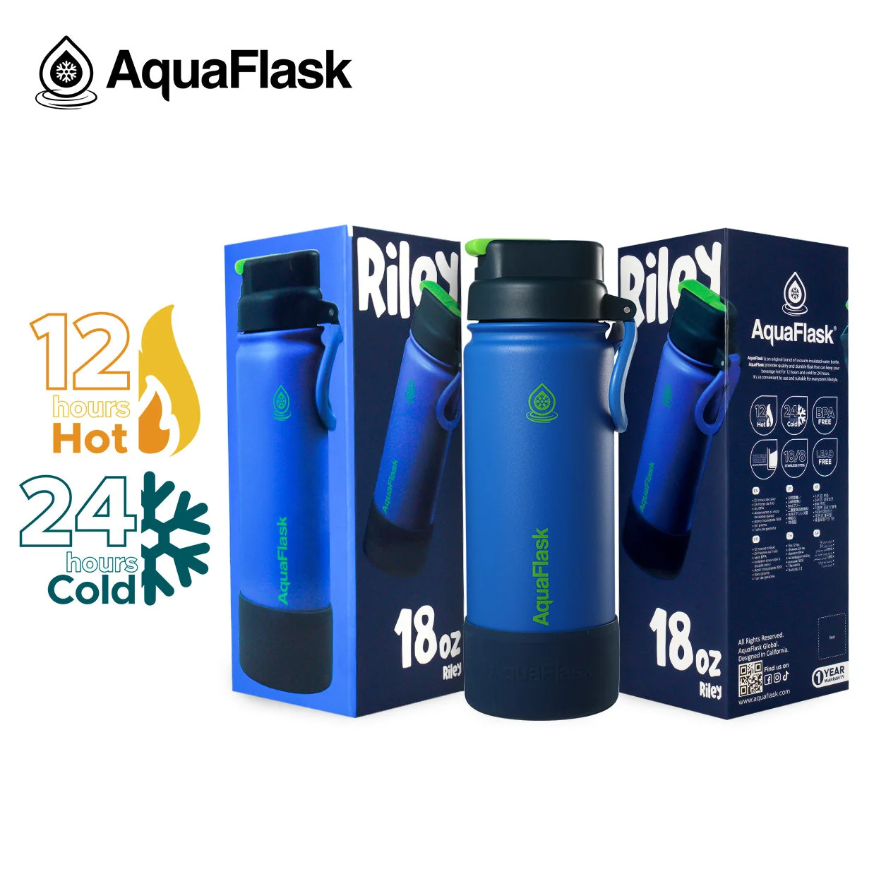AquaFlask Kids FlipSip 532mL (18oz) Water Bottles - Image 5