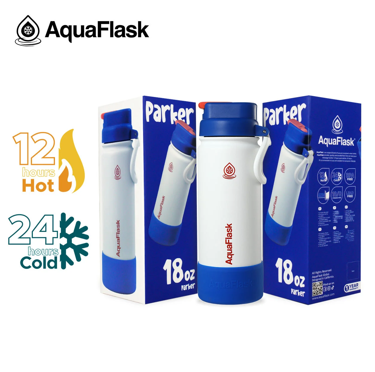 AquaFlask Kids FlipSip 532mL (18oz) Water Bottles - Image 9