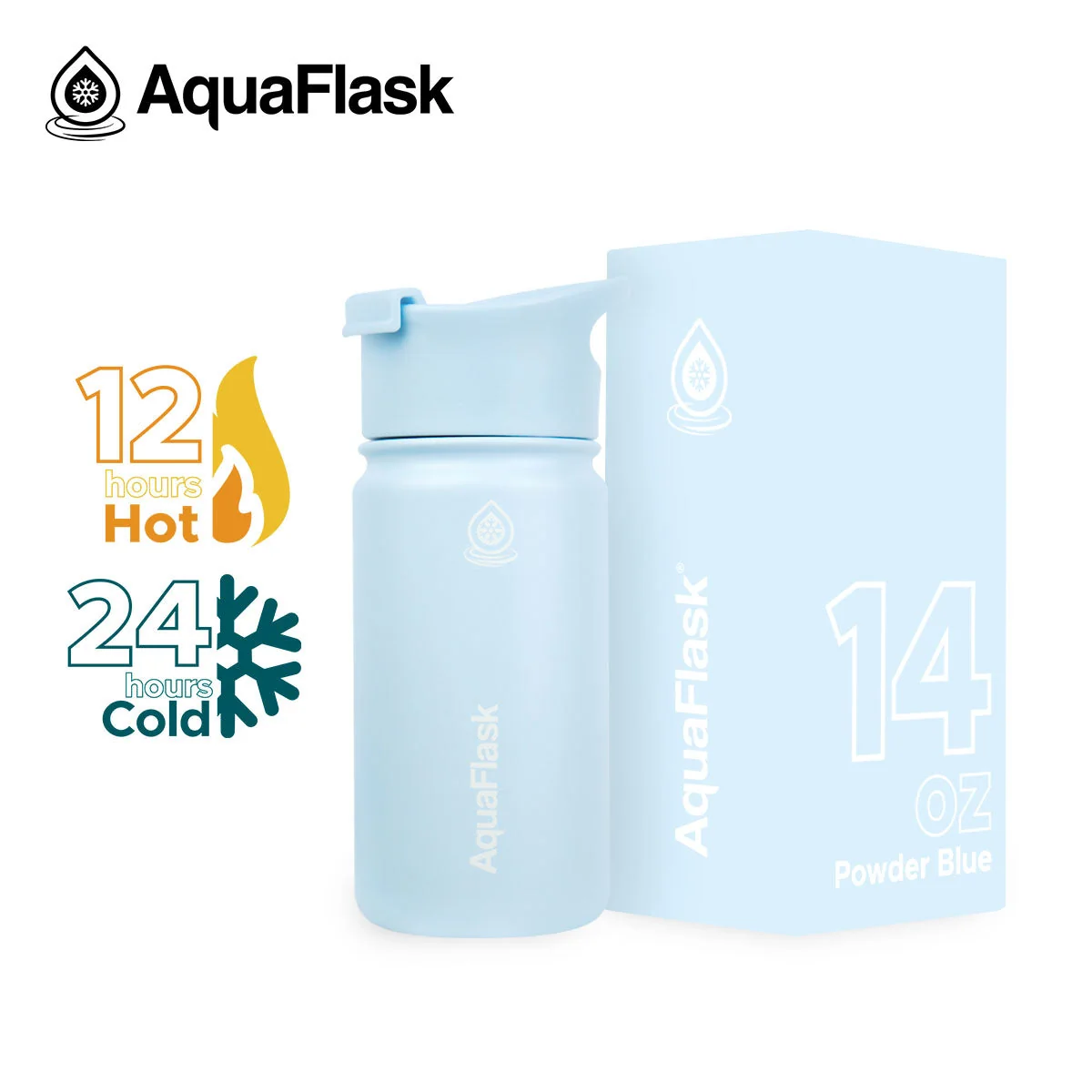 AquaFlask Original Vacuum Insulated Water Bottles 415ml (14oz) - Image 5