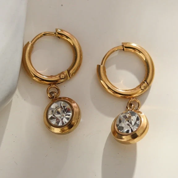 ARTI Zirconia Hoop Earrings - Image 3
