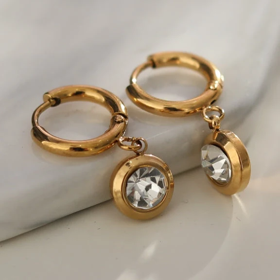 ARTI Zirconia Hoop Earrings - Image 4