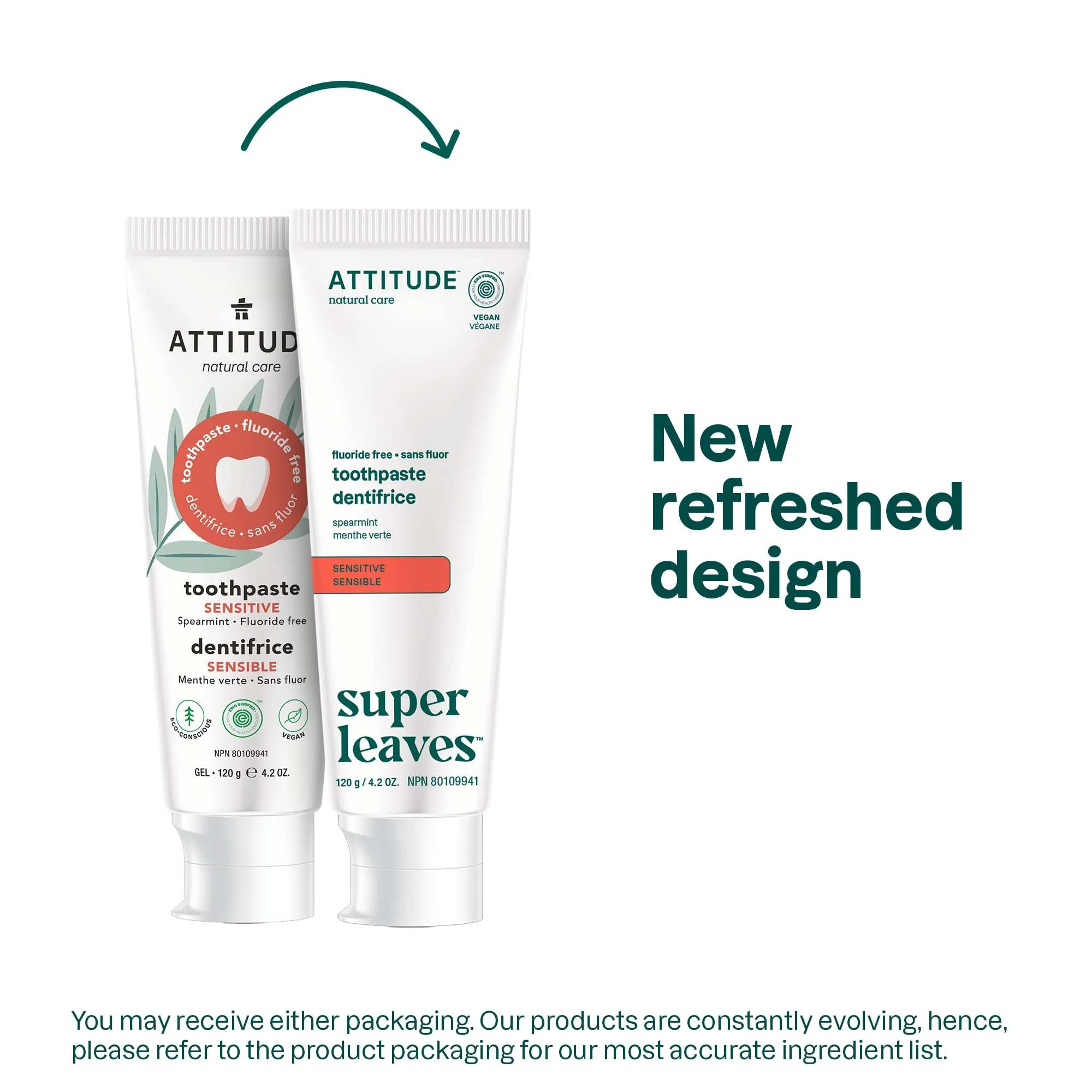 Attitude - Toothpaste Fluor Free - Sensitive (120g) - Image 6
