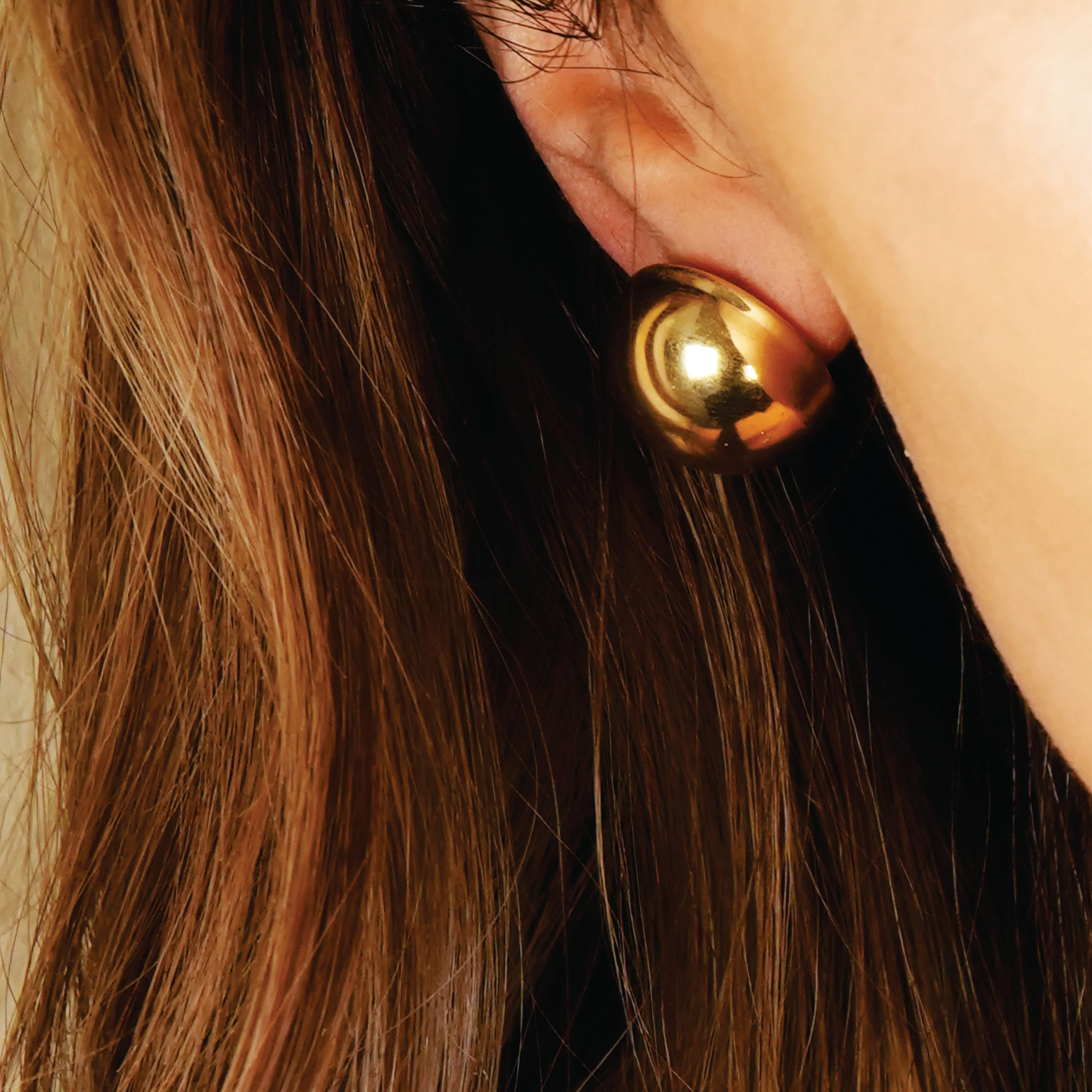 AUGUSTA Gold: Contemporary Spherical Stud Earrings - Image 4