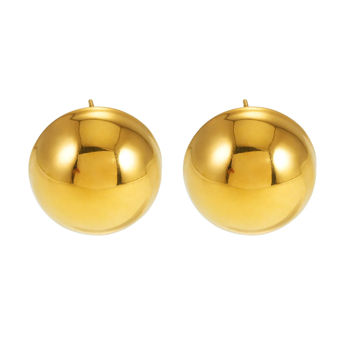 AUGUSTA Gold: Contemporary Spherical Stud Earrings - Image 5