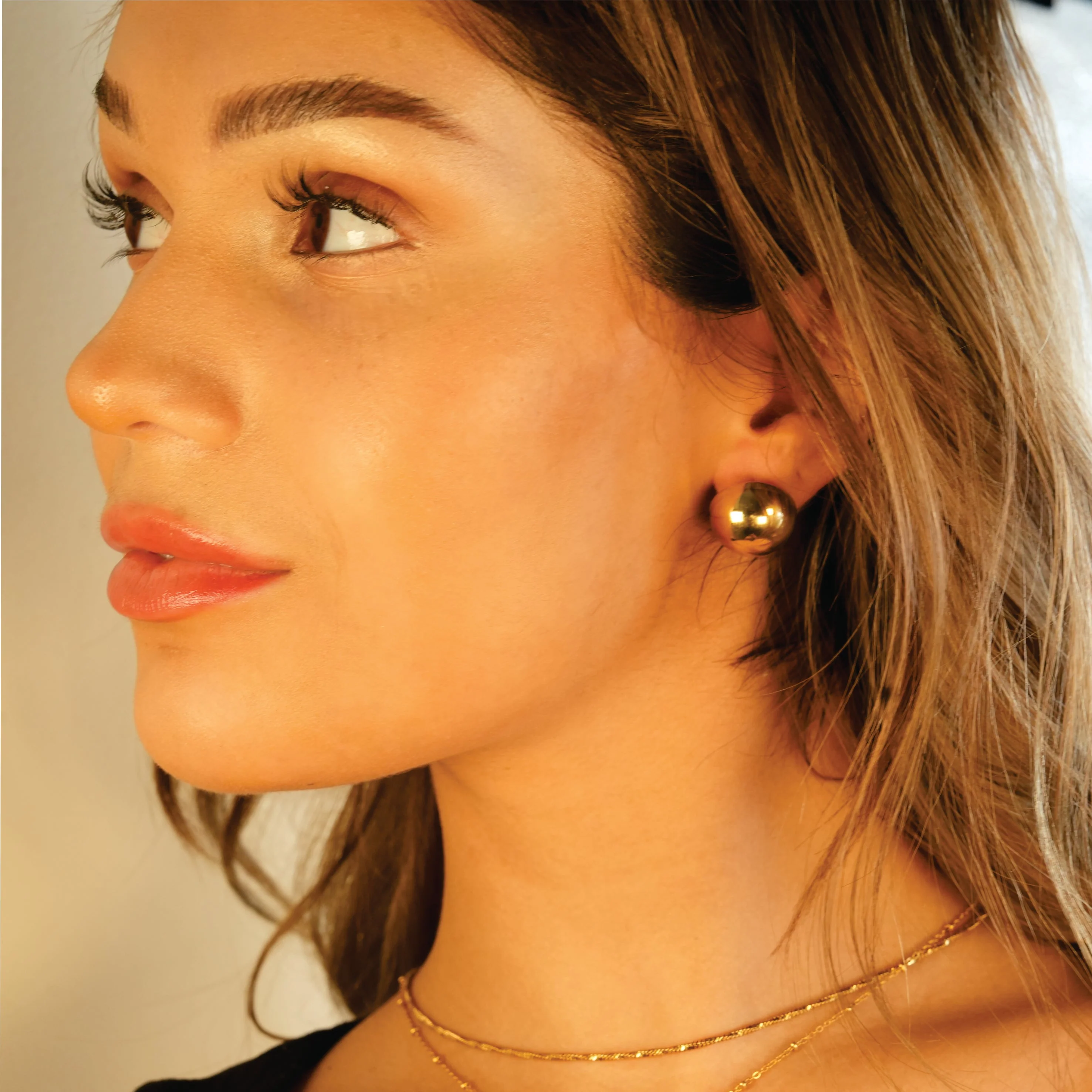 AUGUSTA Gold: Contemporary Spherical Stud Earrings - Image 7