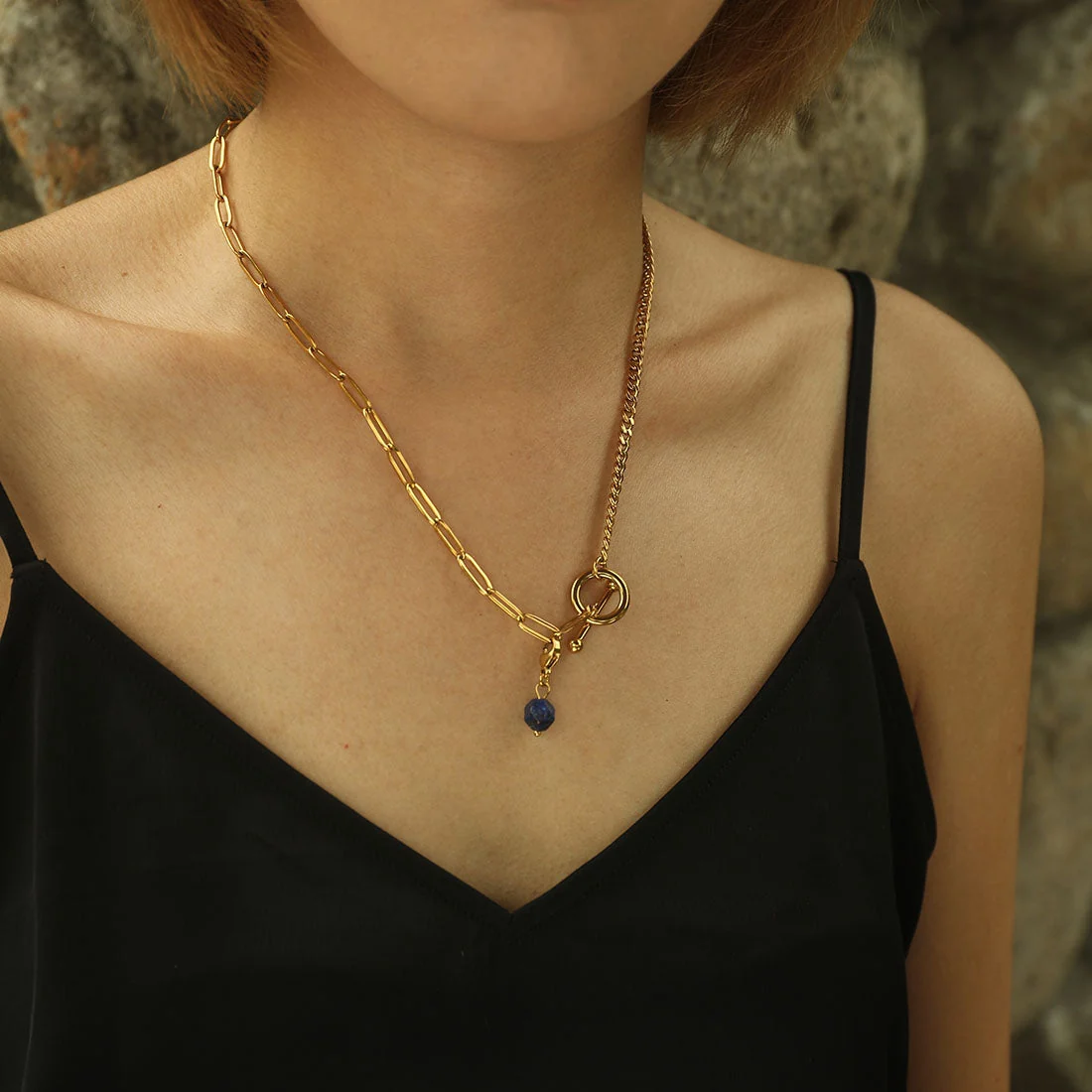 AVERY Charm Necklace Gold - Image 10