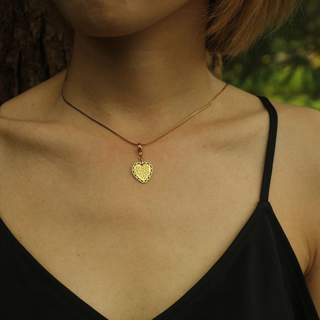 AVERY Charm Necklace Gold - Image 11