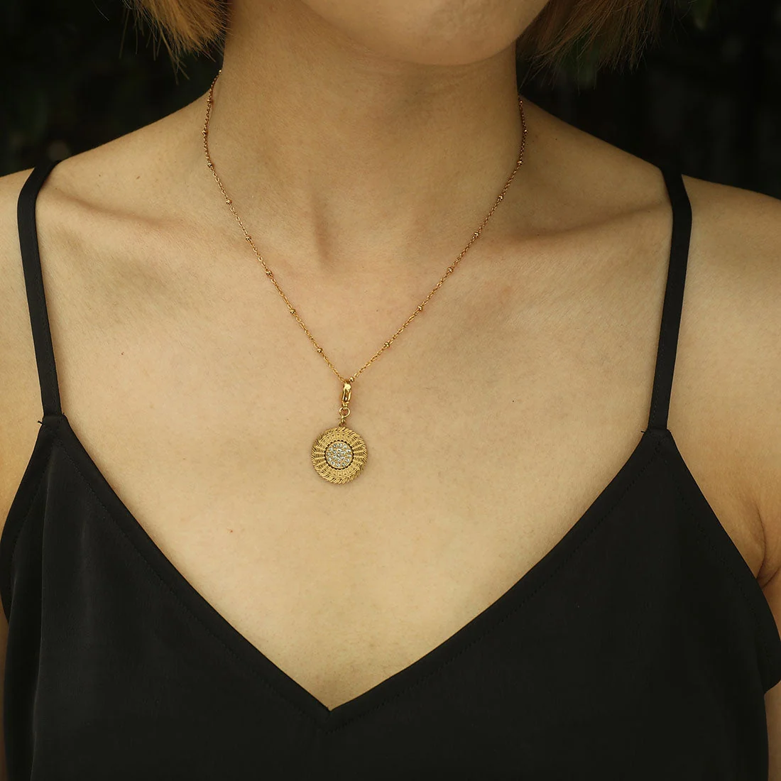 AVERY Charm Necklace Gold - Image 22