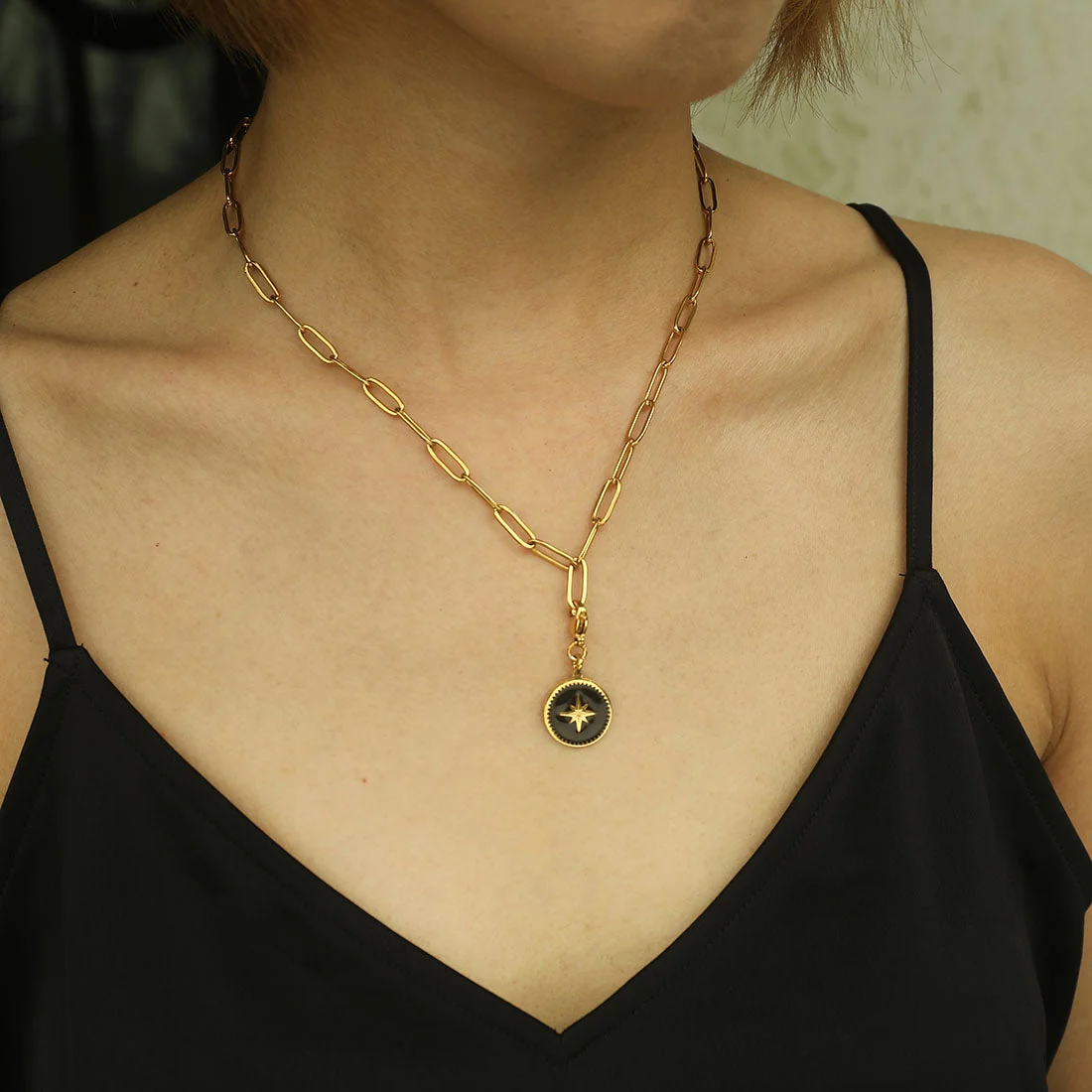 AVERY Charm Necklace Gold - Image 23