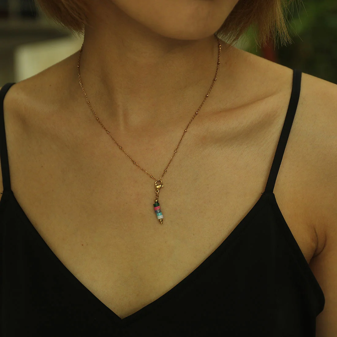 AVERY Charm Necklace Gold - Image 27