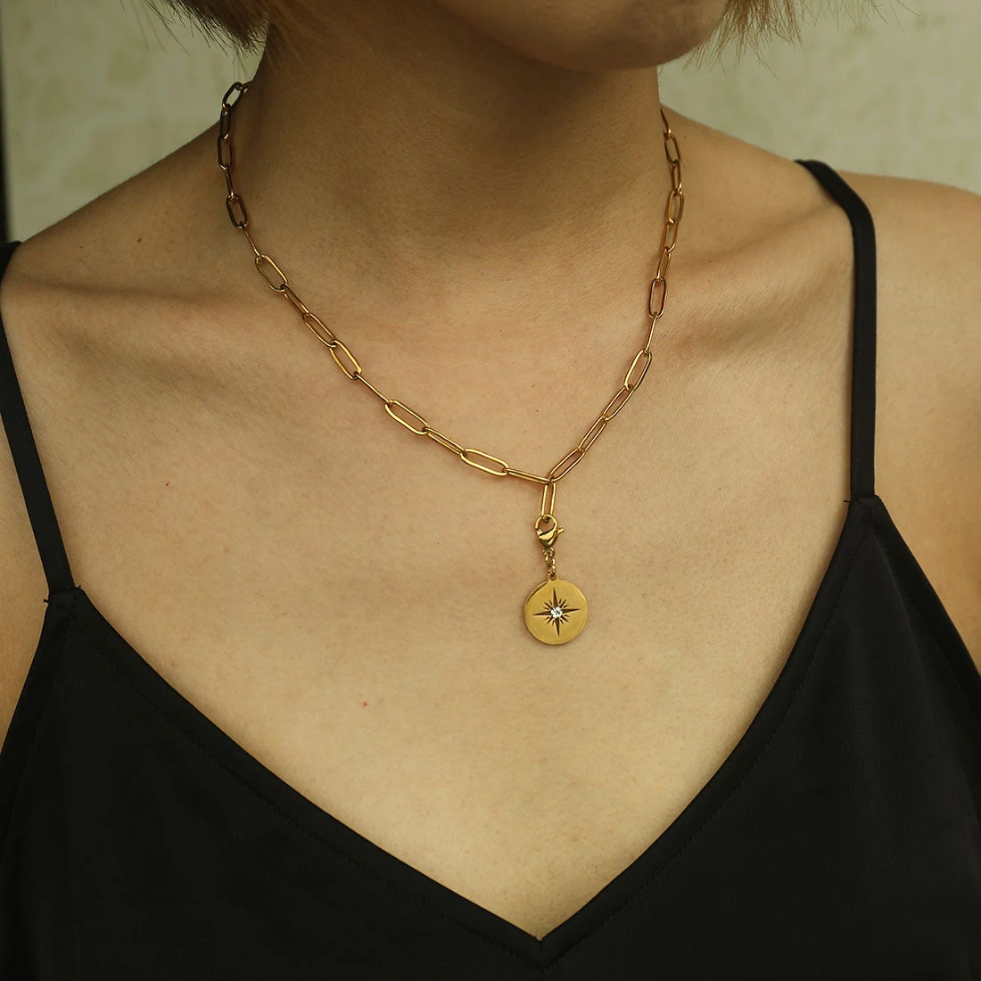 AVERY Charm Necklace Gold - Image 29
