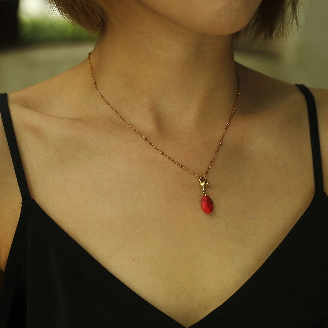 AVERY Charm Necklace Gold - Image 31