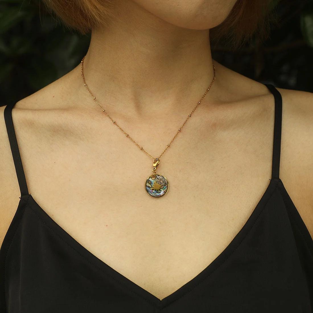 AVERY Charm Necklace Gold - Image 34