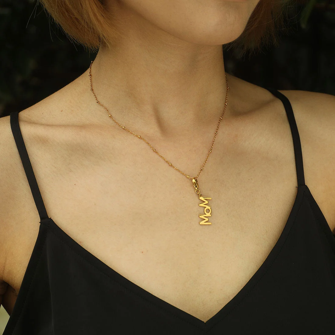 AVERY Charm Necklace Gold - Image 35