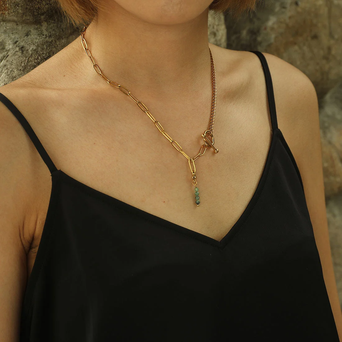 AVERY Charm Necklace Gold - Image 39